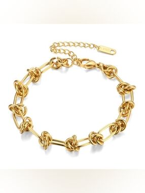 Bracelet, 18K Gold Plated Steel